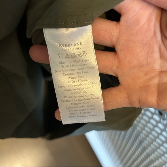 Everlane The Poplin Cotton Slip Dress Size 8 in Kalamata Green Cocoon Silhouette - Picture 6 of 12